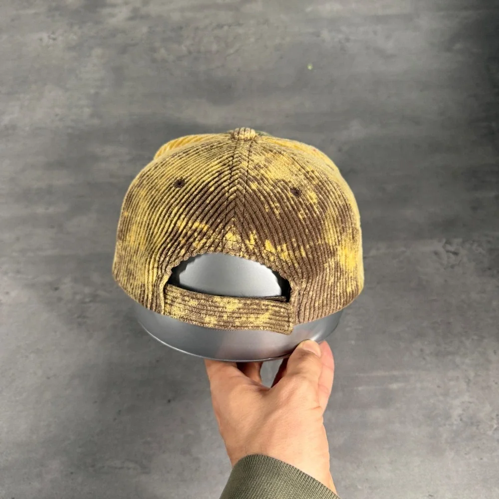 Asspizza Austin Babbitt Hat Yellow Green Navy Corduroy‎ 730 Distressed Bleached